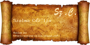 Szalma Célia névjegykártya